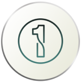 Icono circular con el número 1 dentro